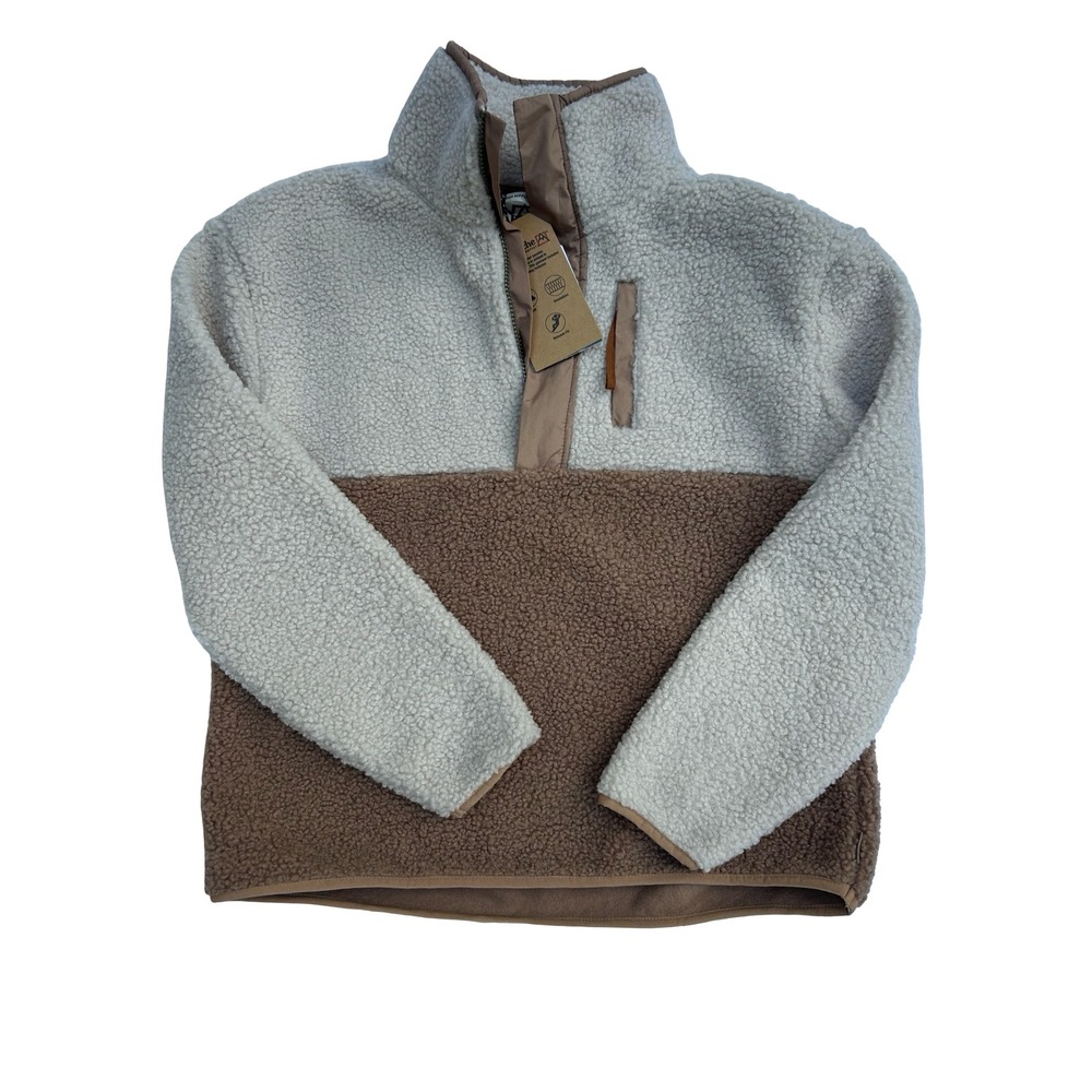 Avalanche Outdoor Supply Co Womens Sherpa Fleece Quarter Zip‎ Pullover Brown M